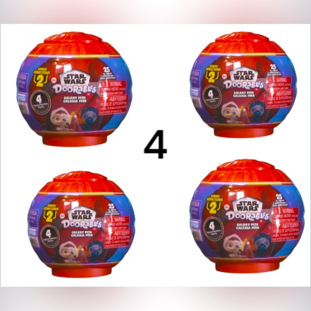 4 Star Wars Doorables Galactic Peek serie2 Red Toy Set(mystery surprise)